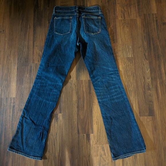 Banana Republic women's distressed jeans size 4 dark blue boot cut - Picture 2 of 5